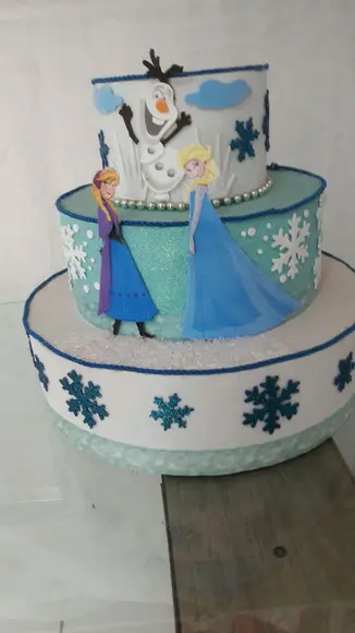 Bolo Falso Fake Frozen Pronta Entrega
