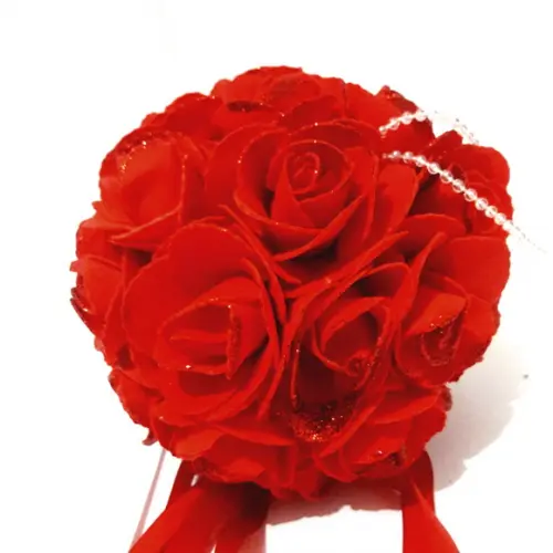 Buquê de Noiva Dama de Honra Daminha Flor Eva Vermelho