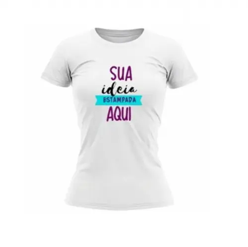 Camiseta Feminina Baby Look Personalizada Estampa Foto Logo