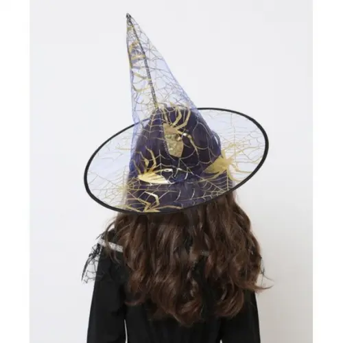 Chapeu Bruxa de Tulê Fantasia Halloween Carnaval