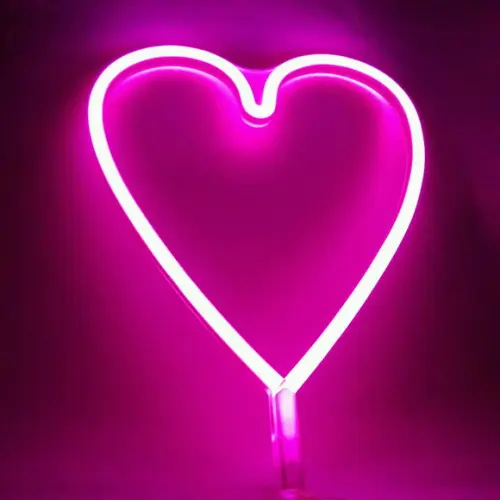 Coração de Neon Led Decoração