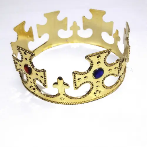 Coroa de Rei Regulável Dourado Prata