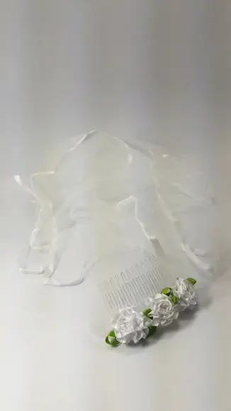 COROA VÉU NOIVA 30 CM C/ 1 UNIDADE
