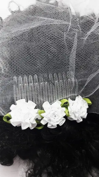 COROA VÉU NOIVA 30 CM C/ 1 UNIDADE