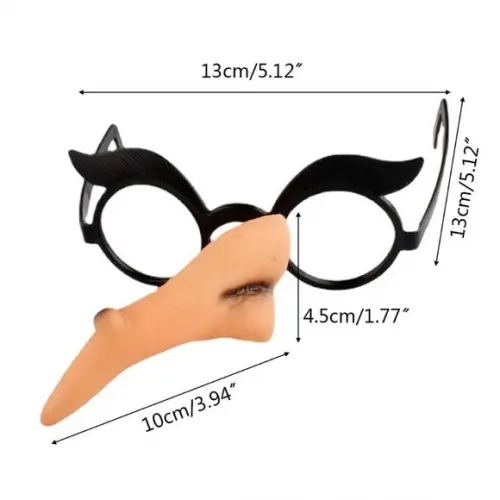 Fantasia Oculos c/ Nariz Bruxa Borracha Halloween Carnaval