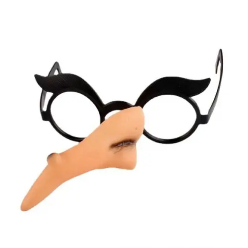 Fantasia Oculos c/ Nariz Bruxa Borracha Halloween Carnaval