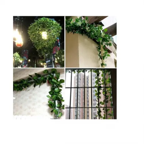 Folhas Guirlanda Verde Planta Vine Folhagem Artificial 2m