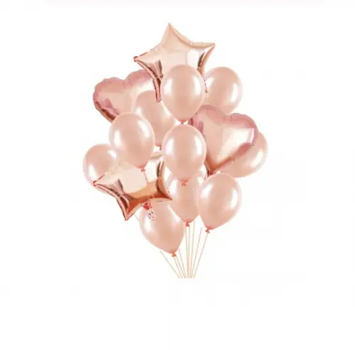 Kit 1 Ano Decoração Balões Bexigas 1° Aniversário Rose Gold