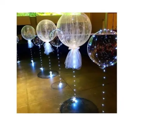 Kit 10 Balão de Led Bubble Decoração Aniversários Casamentos