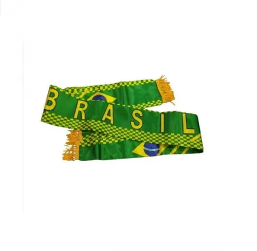 Kit 10 Cachecol Faixa Unissex Brasil Copa Seleção Torcedor
