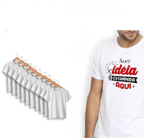 Kit 10 Camisetas Personalizadas Estampa Foto Logo Empresas