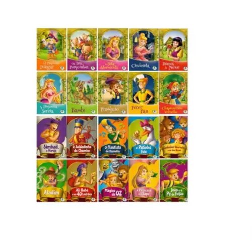 Kit 10 Livros Infantil Clássicos Encantados + Classicos Ouro