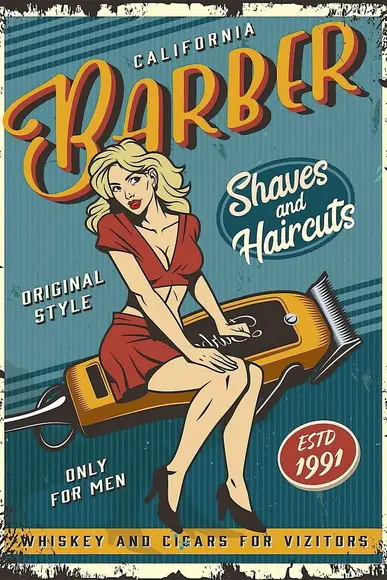 Kit 10 Quadros Barbearia Barbeiro Bar Quadro de Parede