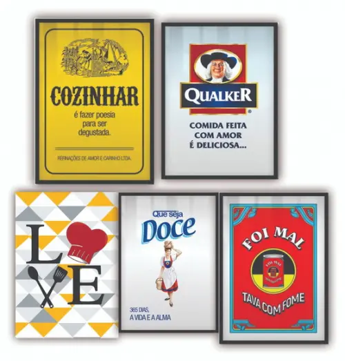 Kit 10 Quadros Decorativos Cozinha Café Cantinho da Cozinha