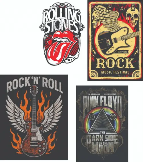 Kit 10 Quadros Decorativos Rock Bar Quadro de Rock Parede