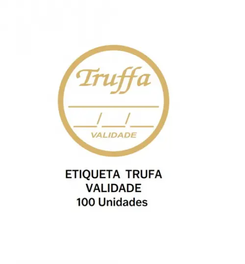 Kit 100 Etiquetas Trufas Sabor Validade 3x3cm