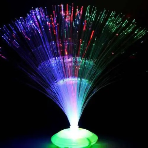 Kit 12 Abajur c/ Pilhas Fibra Optica Decoração Aniversários
