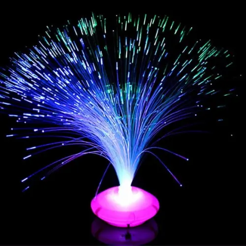 Kit 12 Abajur c/ Pilhas Fibra Optica Decoração Aniversários
