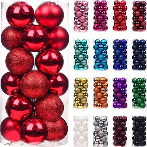 Kit 14 Bolas de Natal 4cm Várias Cores