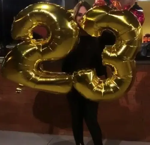 Kit 2 Balão Dourado Prata ou Rose Festas Números Letras