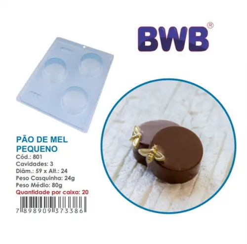 Kit 2 Formas Especial Pão de Mel 80g 3 Partes 801 Páscoa Bwb