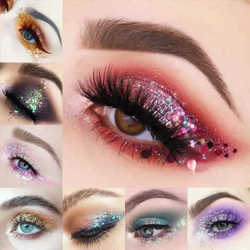 Kit 2 Glitter Maquiagem Fantasia Carnaval Festas