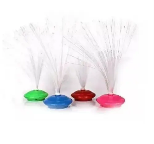 Kit 20 Abajur Fibra Optica Enfeite Decoração c/ Pilhas