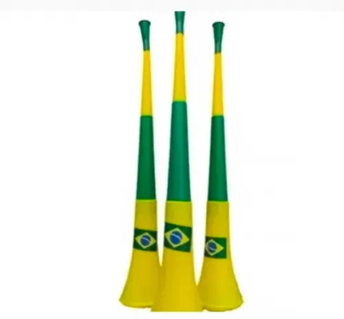 Kit 250 Corneta Vuvuzela Brasil Jogos Eventos Copa Seleção
