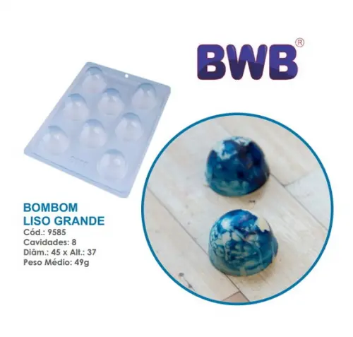 Kit 3 Formas Bombom Grande Simples Chocolate Bwb 9585 Páscoa