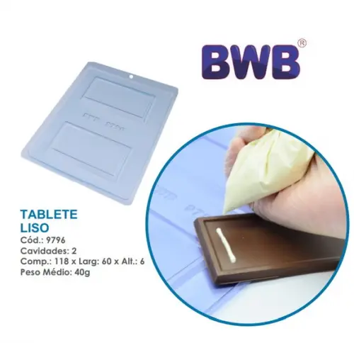 Kit 3 Formas Simples Tablete Liso Pascoa Bwb 9796 Chocolate
