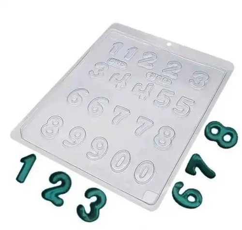 Kit 3 Formas Simples Numeros Pascoa Bwb 380 Chocolate