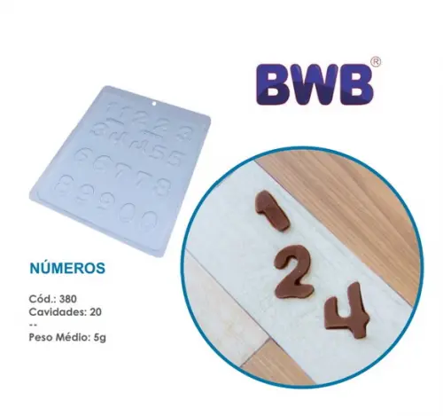 Kit 3 Formas Simples Numeros Pascoa Bwb 380 Chocolate