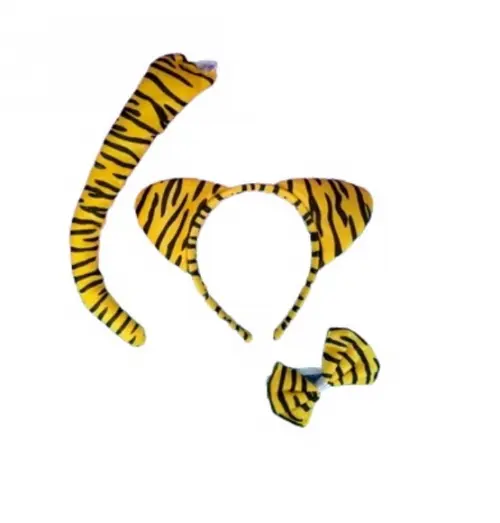 Kit 3 Pç Fantasia de Carnaval Tiara + Gravata + Rabo Escolha