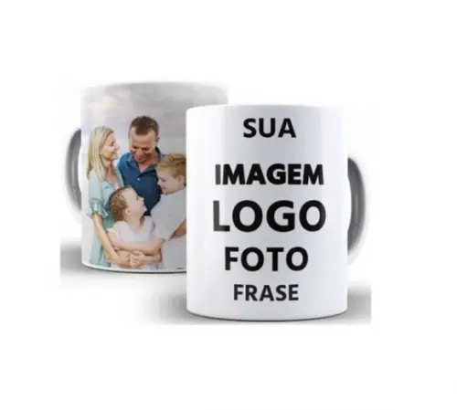 Kit 35 Caneca Personalizada Foto Logos Frases Polimero 325ml