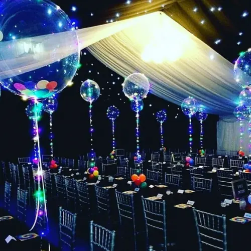 Kit 35 Balão De Led Bubble Decoração Festas Aniversários