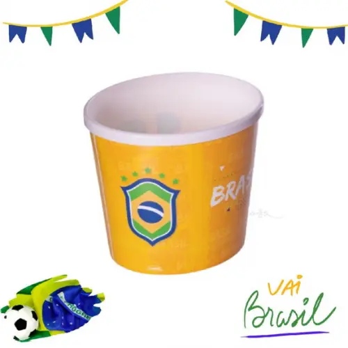 Kit 5 Balde Pipoca Brasil Brasil Seleção Copa