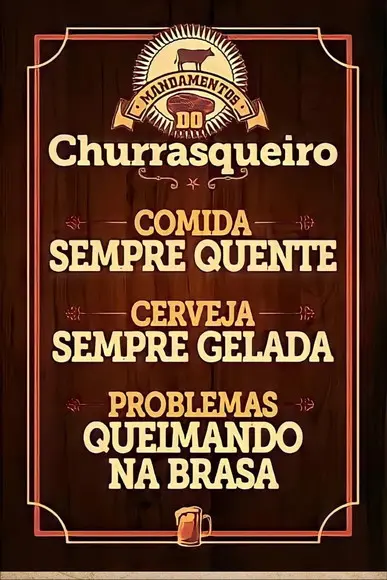 Kit 5 Quadros 15x20 Cantinho do Churrasco Decorativo
