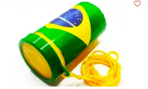 Kit 50 Corneta + 50 Bandeiras Apito Vuvuzela Brasil Jogos