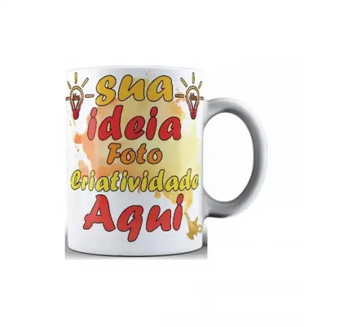 Kit 6 Caneca Personalizada Fotos Logos Frases Plástico 325ml
