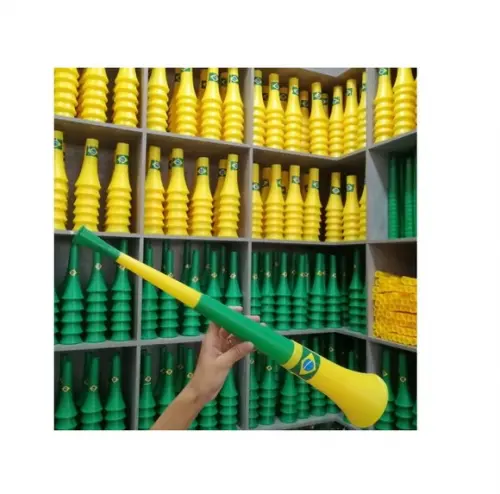 Kit 6 Corneta Apito Vuvuzela Brasil Jogos Eventos Seleção
