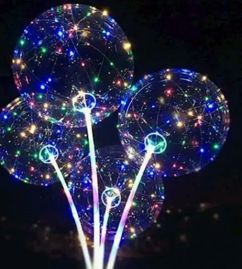 Kit 7 Balão Dourado Metalizado Decoração + 2 Balões Led