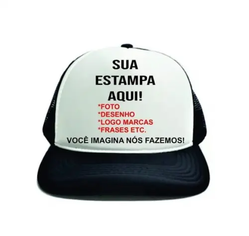 Kit 7 Boné Personalizado Foto Logo Frases Estampas Marca