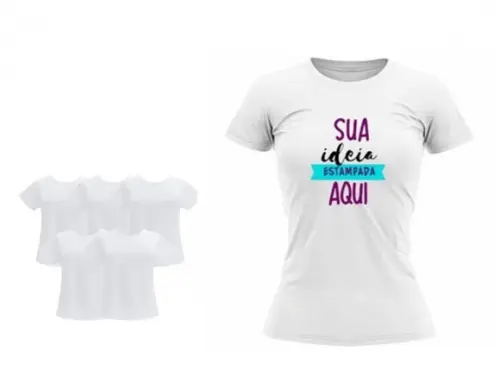 Kit 8 Camisetas Feminina Baby Look Personalizada Estampas