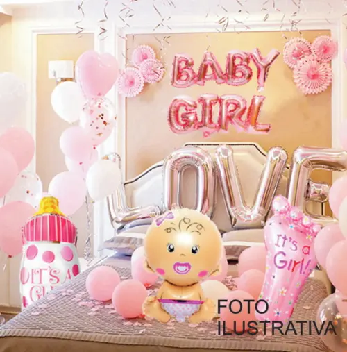 Kit Chá de Bebe Menina Decoração