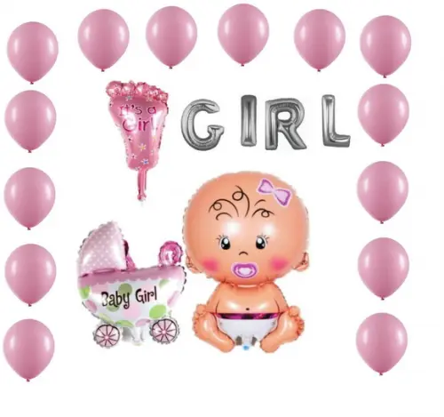 Kit Chá de Bebe Menina Decoração Aniversários Frete Grátis