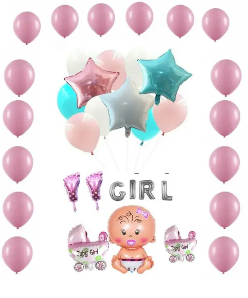 Kit Chá de Bebe Menina Decoração Aniversários Frete grátis