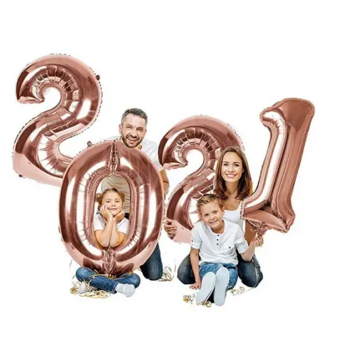 Kit Decoração ANO NOVO Rose gold 2021 Gigante Reveillon