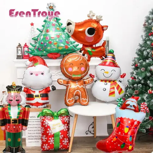 Kit Decoração de Natal Balões Enfeites Natalinos Feliz Natal