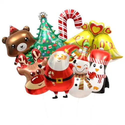 Kit Decoração Natal Balões Enfeites Natalinos Feliz Natal