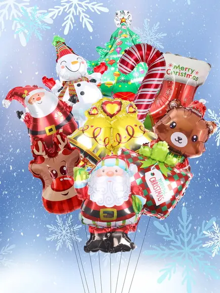 Kit Decoração Natal Balões Enfeites Natalinos Feliz Natal